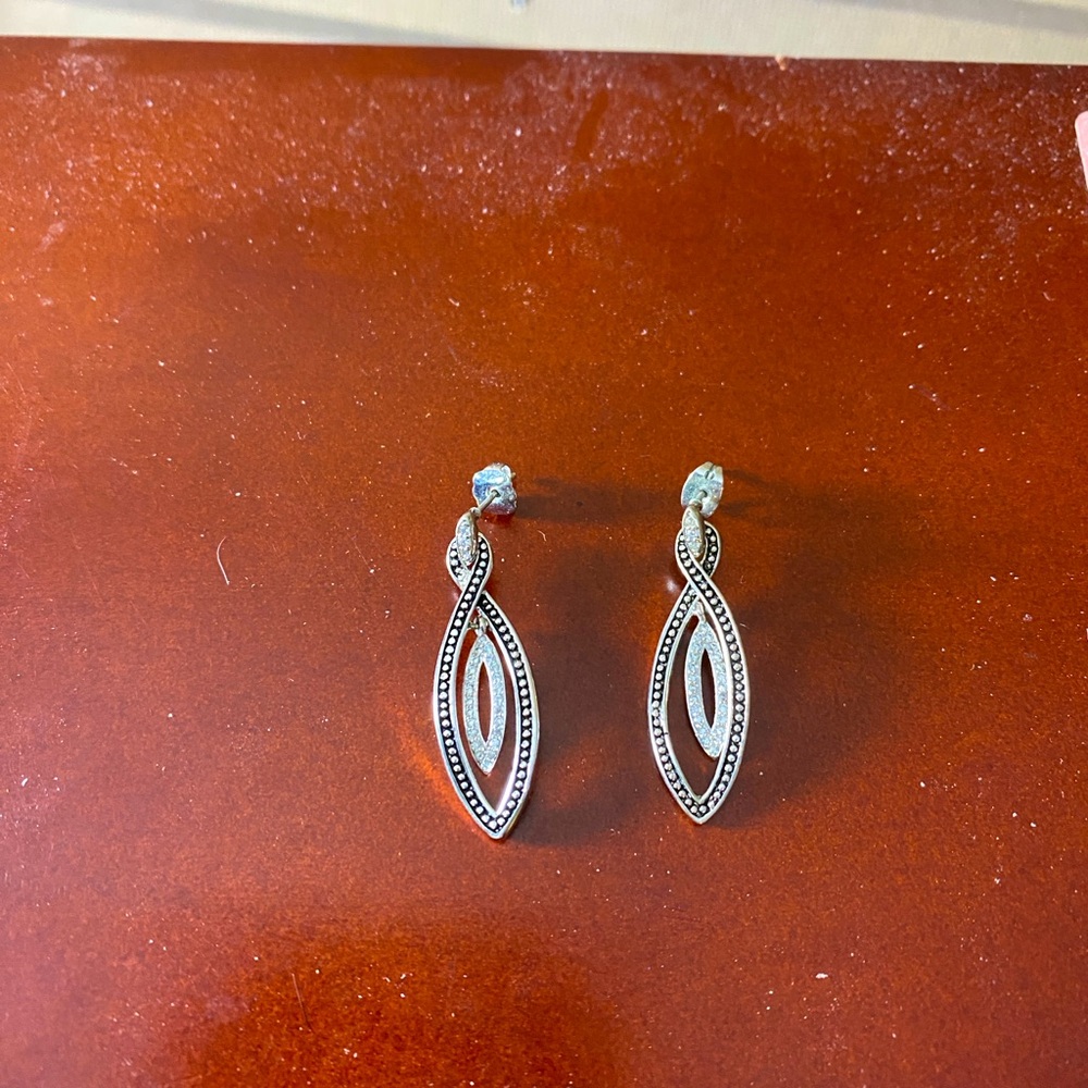 Mountains Silver Smith Stud Dangling Earrings - image 1